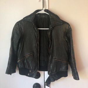 Vintage Harley Davidson Cropped Leather Jacket